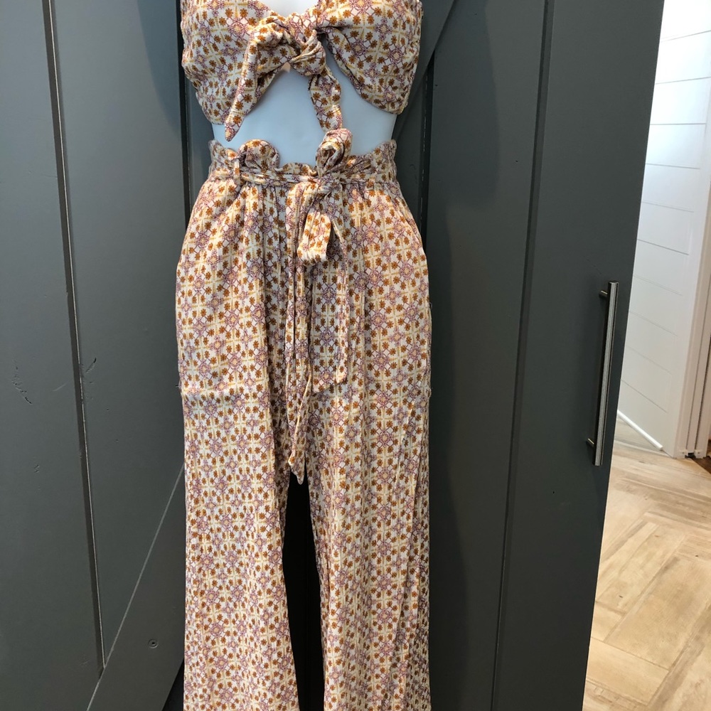 Printed two piece outfit worn once!